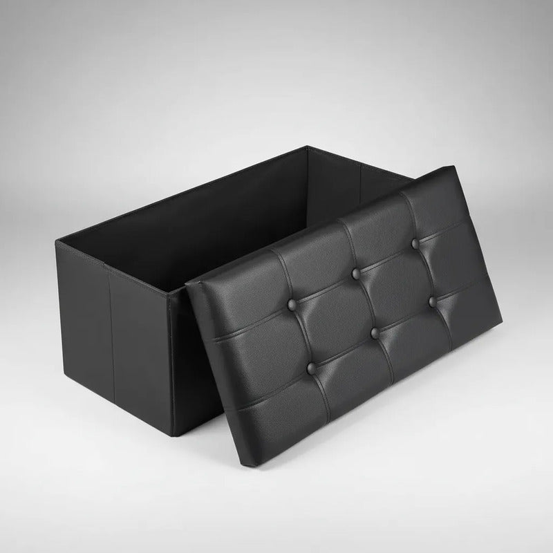 Banqueta Puff Banqueta Baul Puff Puff Organizador Banco Baul Negro