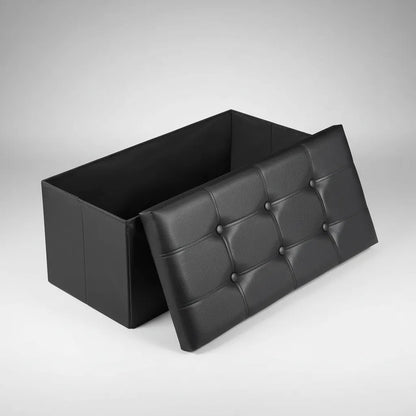 Banqueta Puff Banqueta Baul Puff Puff Organizador Banco Baul Negro