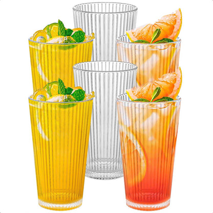 Set 6 Vasos De Vidrio Vasos Postres Juego Vasos Vidrio 450ml