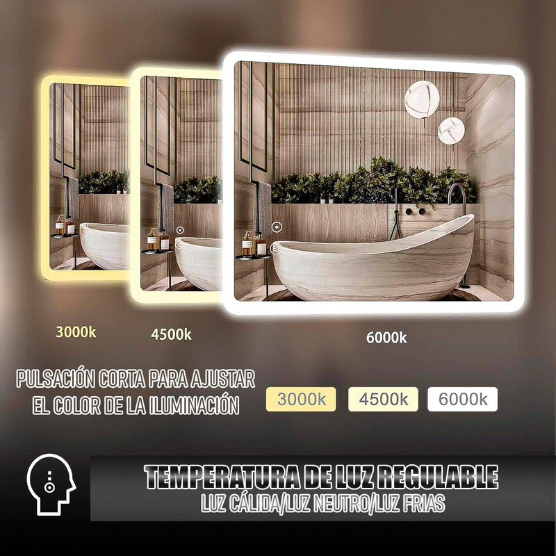 Espejo Led Espejo Rectangular Espejo De Baño Espejo Tactil Vidrio