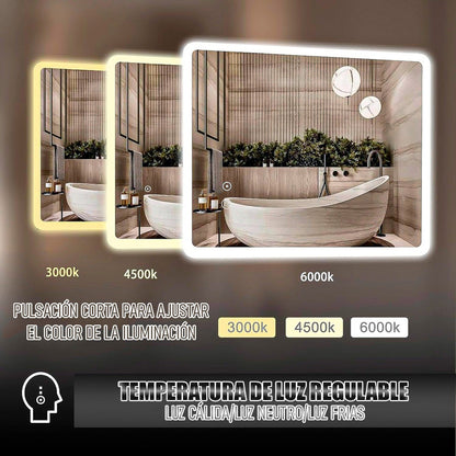 Espejo Led Espejo Rectangular Espejo De Baño Espejo Tactil Vidrio