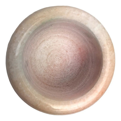 Mortero De Granito Mediano Con Pilón De Mármol De 12.5 Cm Para Especias Y Salsas Okshop Salmón
