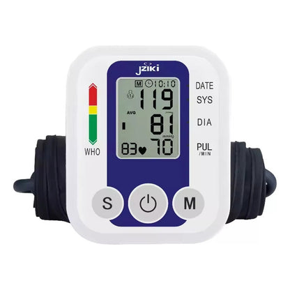 Tensiómetro Digital De Brazo Okshop Automático Con Medición De Frecuencia Cardíaca Blanco