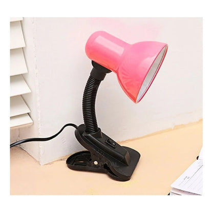 Lámpara Click Escritorio Okshop Base Flexible Rojo Sin Foco Led Blanco