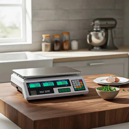Balanza Digital Okshop De Cocina Y Con Capacidad De 40 Kg Blanco