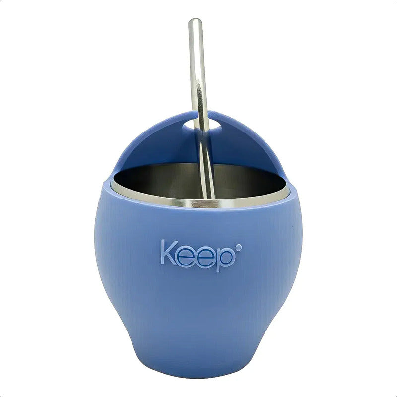 Mate Con Bombilla Keep Mate Acero Inoxidable Mate 230ml Mate Azul Mate