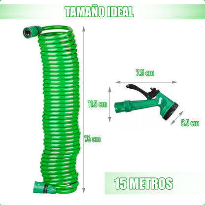 Pack X2 Manguera Jardin Retractil Manguera Para Jardin  15m