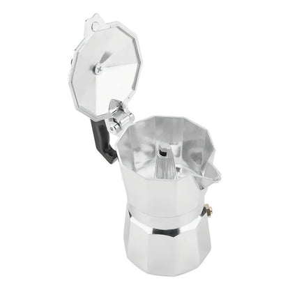 Cafetera Italiana Coffee ++ Aluminio 6 Tazas Gris Expreso Cocina