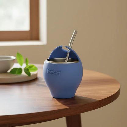 Mate Con Bombilla Keep Mate Acero Inoxidable Mate 230ml Mate Azul Mate