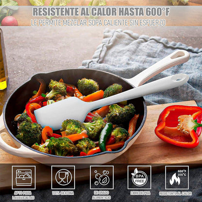 Espatula Silicona Mezquino Silicona Pack 4 Espatulas 36 Cm Blanco