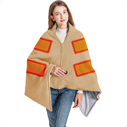 Manta Eléctrica Portátil Okshop Calefactora Inalámbrica 3 Niveles Beige