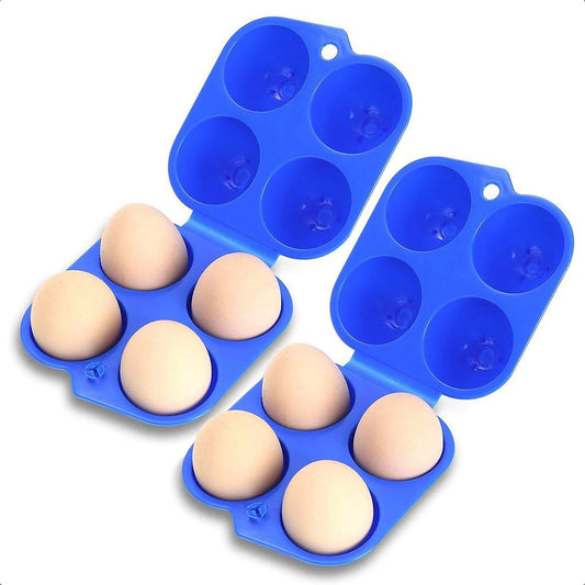 Pack 2 Organizador Huevos Dispensador De Huevos Porta Huevo Azul